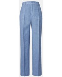 Polo Ralph Lauren - Linen And Cotton Twill Wide-Leg Pants - Lyst