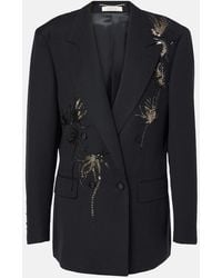 JACQUES WEI - Double-Breasted Sequined Wool Blazer - Lyst