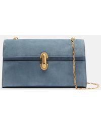 SAVETTE - Symmetry Chain Mini Suede Crossbody Bag - Lyst