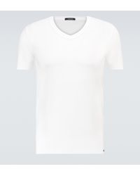 Tom Ford T-Shirt aus Stretch-Baumwolle - Weiß