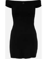 Courreges - Ribbed-knit Bustier Mini Dress - Lyst