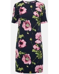 Oscar de la Renta - Floral Cotton-Blend Minidress - Lyst