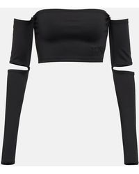 MM6 by Maison Martin Margiela - Cropped-Top aus Jersey - Lyst