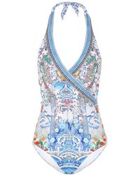 Camilla Costume intero con strass - Blu