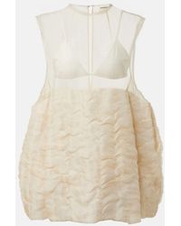 KHAITE - Blair Linen And Silk-Blend Minidress - Lyst