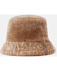 Loewe - Shearling Bucket Hat - Lyst