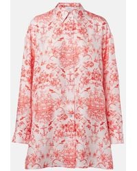 McQueen - Printed Silk Shirt - Lyst
