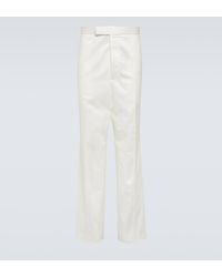 Thom Browne - High-rise Cotton Twill Chinos - Lyst