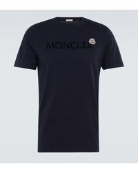 Moncler T-Shirt aus Baumwoll-Jersey - Blau
