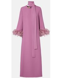 Valentino - Cady Couture Feather-Trimmed Gown - Lyst
