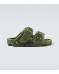 Birkenstock - Arizona 1774 Shearling-Lined Suede Sandals - Lyst