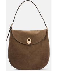 SAVETTE - Large Tondo Suede Shoulder Bag - Lyst