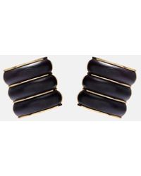 Alaïa - Bumper Wooden Clip-On Earrings - Lyst