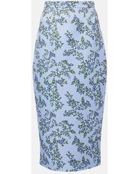 Emilia Wickstead - Lorelei Floral Midi Skirt - Lyst