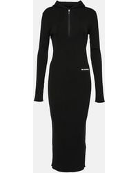 Jil Sander - Wool-Blend Midi Dress - Lyst