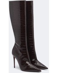 Paris Texas - Vera Croc-Effect Leather Knee-High Boots - Lyst