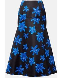 Emilia Wickstead - Tamilla Floral Midi Skirt - Lyst
