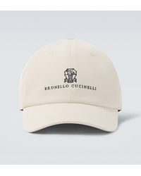 Brunello Cucinelli - Logo Cotton Gabardine Baseball Cap - Lyst