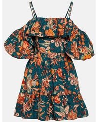 Ulla Johnson - Lila Floral Cotton Poplin Minidress - Lyst