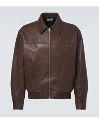 FRAME - Leather Bomber Jacket - Lyst