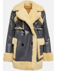 Sacai - Faux Shearling-trimmed Jacket - Lyst