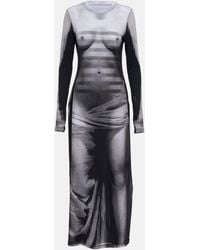Y. Project - X Jean Paul Gaultier Body Morph Mesh Maxi Dress - Lyst