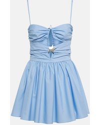 Area - Cutout Cotton-Blend Minidress - Lyst