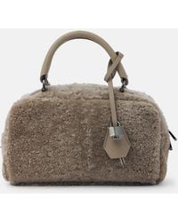 Brunello Cucinelli - Tote Aus Shearling Mit Leder - Lyst