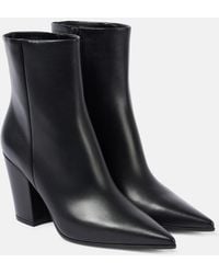 Gianvito Rossi - Keinna 85 Leather Ankle Boots - Lyst
