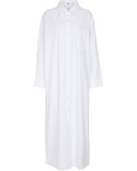 Frankie Shop Hemdblusenkleid Cala aus Baumwolle - Weiß