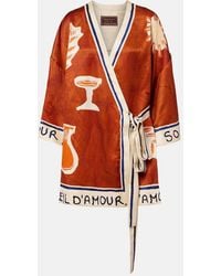 ALÉMAIS - X Lrnce Soleil D'Amour Printed Wrap Dress - Lyst