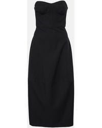 FFORME - Jett Cotton And Wool Corset Dress - Lyst