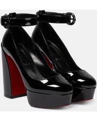 Christian Louboutin - Movida Strap Patent Leather Platform Pumps - Lyst