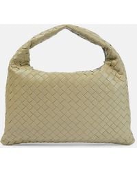 Bottega Veneta - Hop Intrecciato Leather Shoulder Bag - Lyst