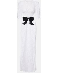 ShuShu/Tong - Bow-Detail Cotton-Blend Lace Gown - Lyst