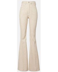 Rick Owens - Bolan Cotton And Linen Bootcut Jeans - Lyst