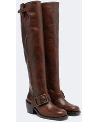 Dries Van Noten - Overknee-Stiefel Aus Leder - Lyst