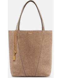Chloé - Tote Spin Medium Aus Veloursleder - Lyst