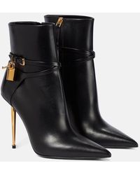 Tom Ford - Padlock Leather Ankle Boots - Lyst