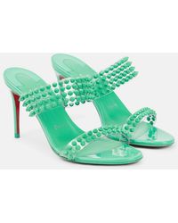 Christian Louboutin - Spike Only 85 Pvc And Leather Sandals - Lyst