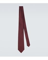 Saint Laurent - Silk Taffeta Tie - Lyst