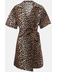 Ganni - Abito Corto Leopardato - Lyst