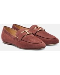 Tod's - T Timeless Suede Loafers - Lyst