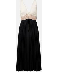 Jonathan Simkhai - Stephanie Pleated Poplin Midi Dress - Lyst