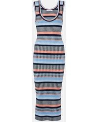 Veronica Beard - Midikleid Fabiana Aus Rippstrick - Lyst