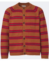 Bode - Cardigan Holly De Algodon Y Lana A Rayas - Lyst