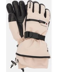 Moncler - Leather-Trimmed Ski Gloves - Lyst