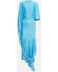 Stella McCartney - Draped Asymmetric Maxi Dress - Lyst