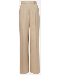 Max Mara - Wool, Mohair, And Silk Wide-Leg Pants - Lyst