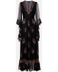 Etro - Paisley Silk Maxi Dress - Lyst